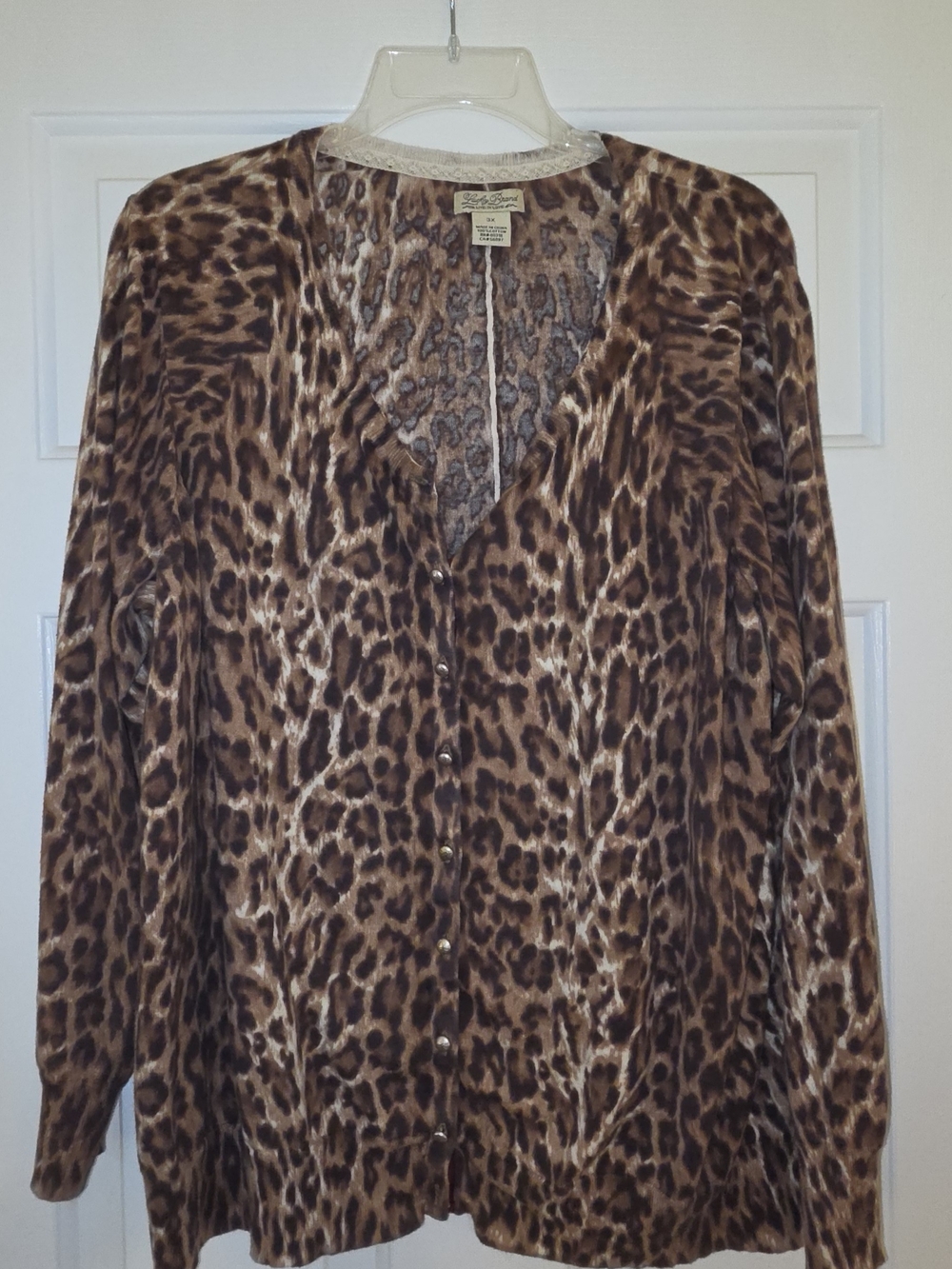 Lucky Brand Leopard Print Button-Front Top - Brown